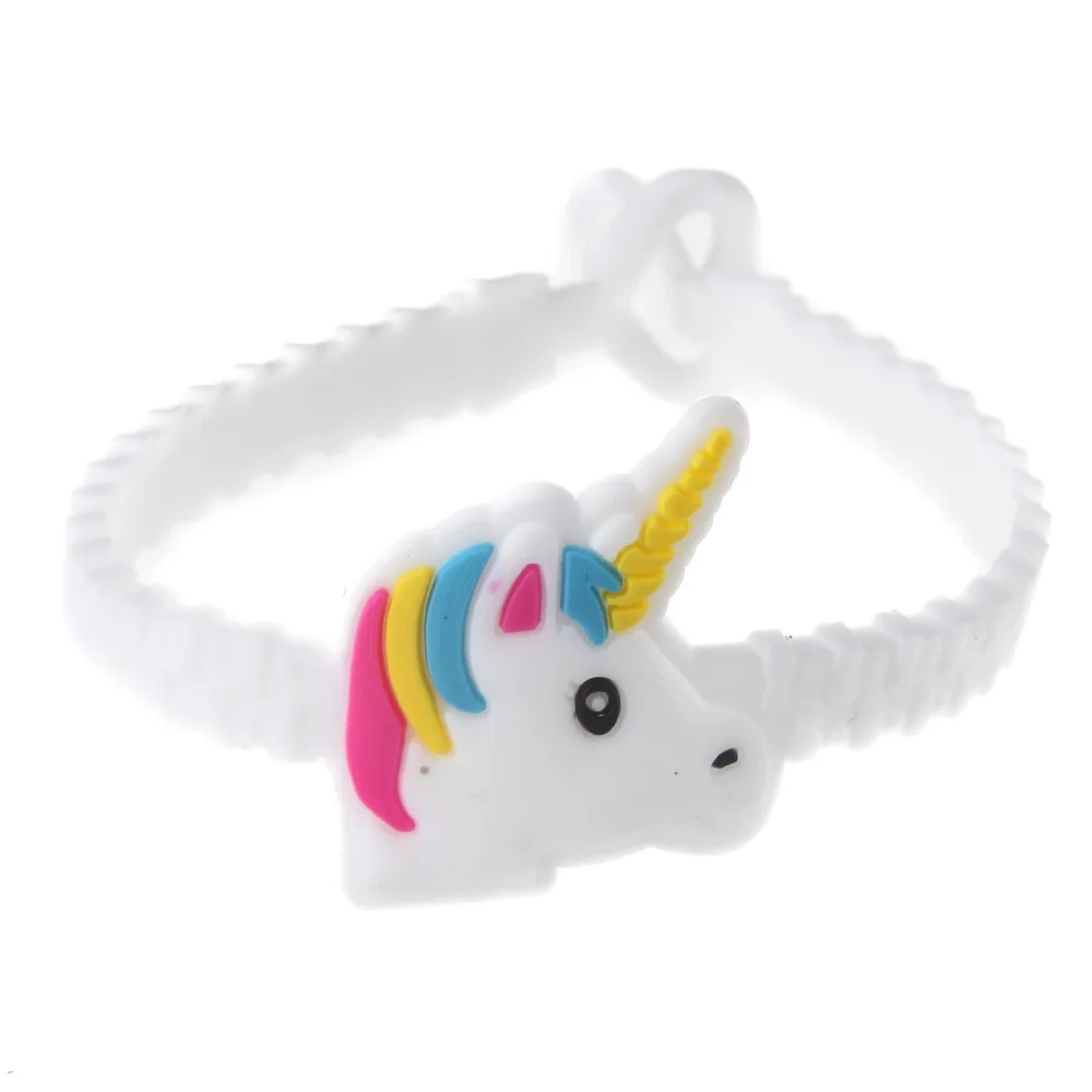 6pcs unicorn4 6 шт./компл. Единорог силиконовый Напульсники ПВХ Единорог брелок резиновый Браслеты детские игрушки для мальчиков и девочек, для взрослых, на день рождения, рождественские подарки - Цвет: 6pcs unicorn4