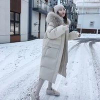 2020 women double sided down long jacket winter turtleneck white duck down coat warm parkas snow outwear