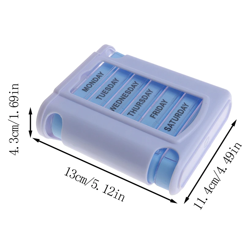 

Portable 7 Day Pill Box 28 Grids Weekly Pill Case Storage Box Travel Box Holder Tablet Organizer