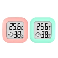 Digital LCD Thermometer Hygrometer Indoor Mini Temperature Humidity Meter Electronic Monitor Smile Face Digital LCD Thermometer