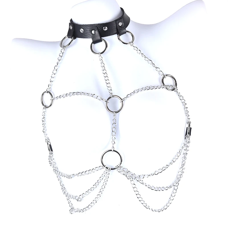 Sexy Body Chain Bra Goth Punk Rock Leather Belt Club Festival Fashion Jewelry Outifit Party Accessoriess | Украшения и аксессуары