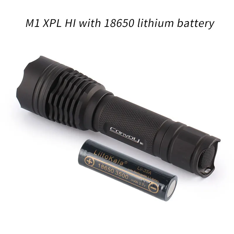 Светодиодный фонарик Convoy M1 Cree XPL HI LED пластина DTP 7135*8 biscotti плавный отражатель 18650