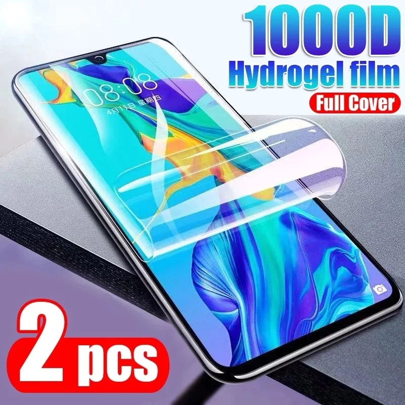 

2Pcs Protective Film Hydrogel For Huawei P20 P30 P40 Lite P20 P30 P40 Pro Plus Screen Protector Full Cover For P20 P30 Not Glass