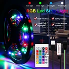 Светодиодная лента RGB с USB, гибкая Водонепроницаемая лампочка для подсветки телевизора, настенная лампа для украшения дома, комнаты, светодиодный светильник с ИК-управлением, RGBW s