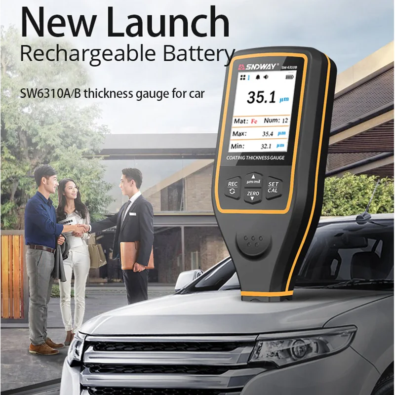 Sndway профессиональный измеритель толщины краски автомобильная краска тестер