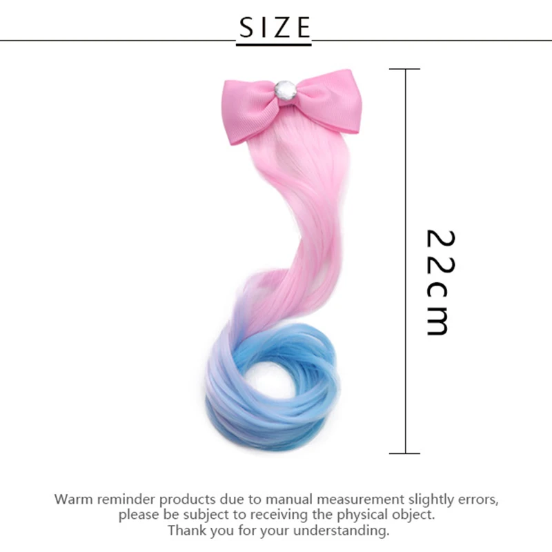 Заколки для волос с бантом девочек длинные заколки парика модные детские