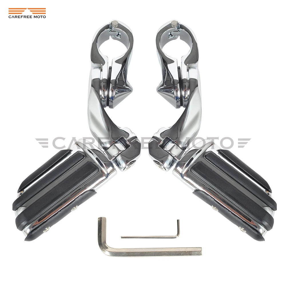 

Подножки для мотоцикла 1-1/4 дюйма, хромированные, регулируемые на 360 градусов, для Yamaha Harley XL883