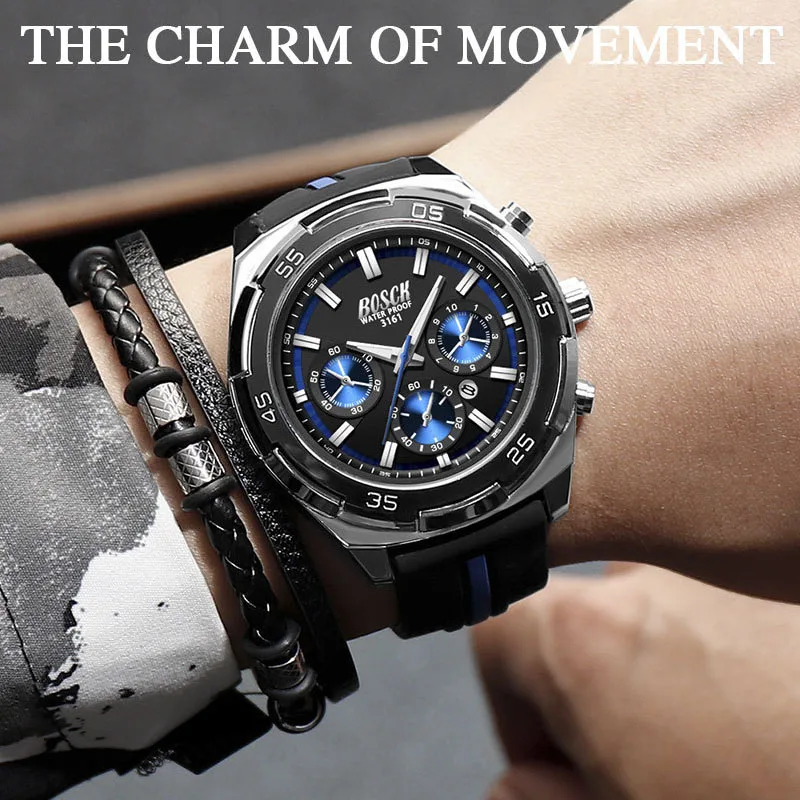 

High quality Relogio Masculino Wrist Watches Men 2022 Top Brand Luxury Golden Chronograph Men Watches Gold Big Male Wristwatch