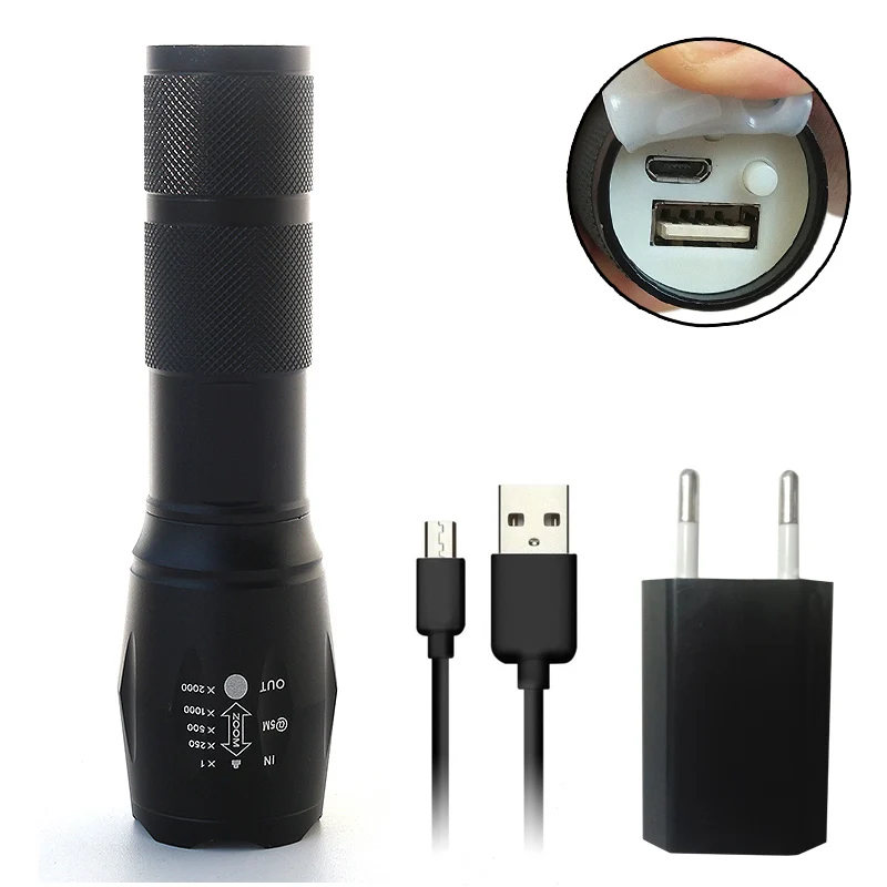 B Z35 USB Перезаряжаемый светодиодный фонарик 10000 люменов CREE XM-L2 U3 XM-L T6 фонарик масштабируемый фонарик лампа освещение с usb-кабелем - Испускаемый цвет: B