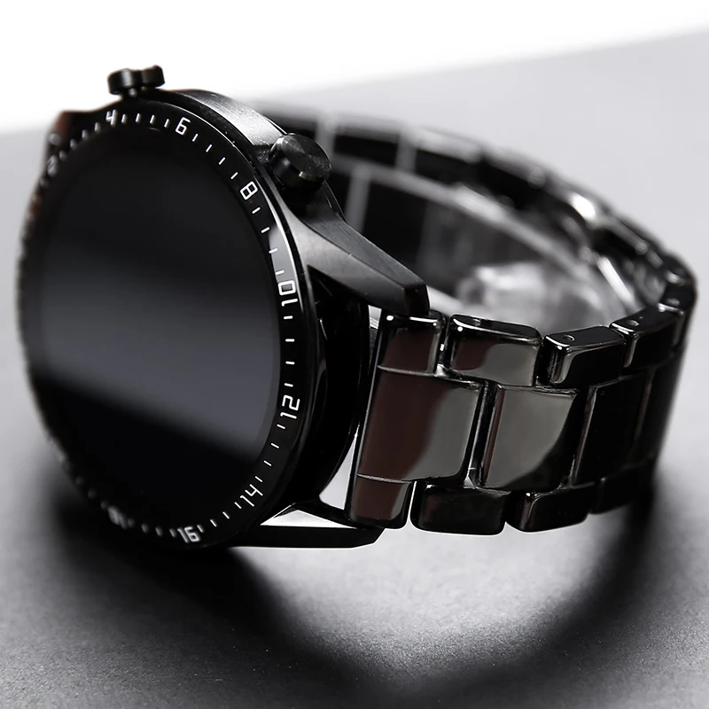 

Ceramics strap for Huami Amazfit GTR 47mm/pace/stratos/1/2/2S band 22mm bracelet Accessories Butterfly buckle watch belt