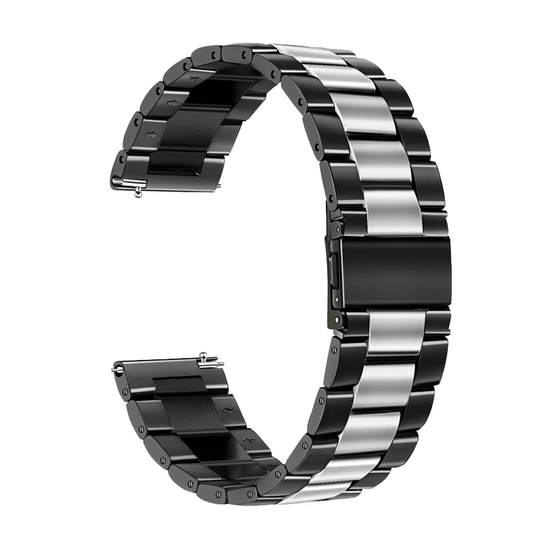 22мм / 20мм ремень из нержавеющей стали для Samsung Gear S3 Frontier галактики 46мм 42мм часы Huawei
