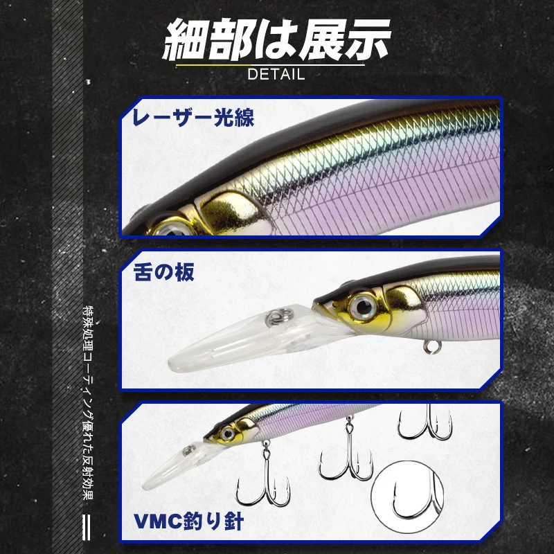 D1 Groundbait для рыбной ловли воблеры на щуку 110 мм 16 г медленно Плавающий Гольян