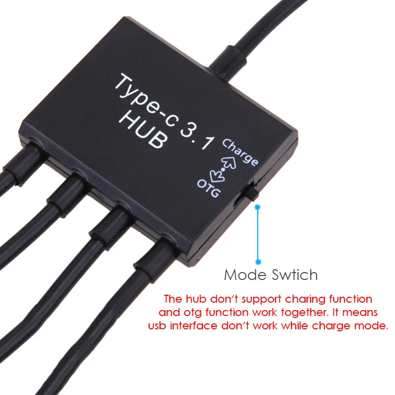 4 в 1 тип-c до 3 портов usb-концентратор, адаптер с микро OTG зарядным портом type C USB сплиттер аксессуары для компьютера телефона планшета