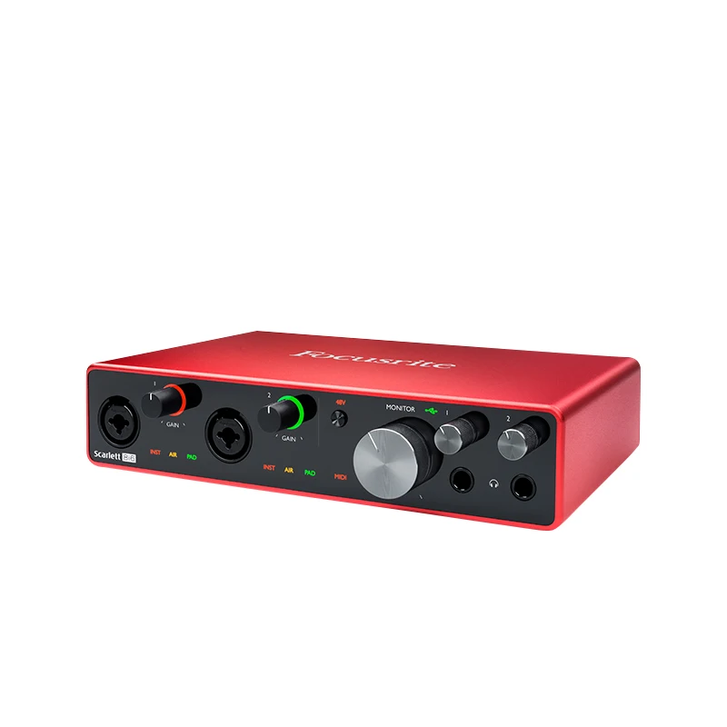 Обновленный Focusrite Scarlett 8i6 3rd Gen. 8 в/6 выход Внешний USB Запись Звуковая карта аранжировщик электрогитара аудио интерфейс