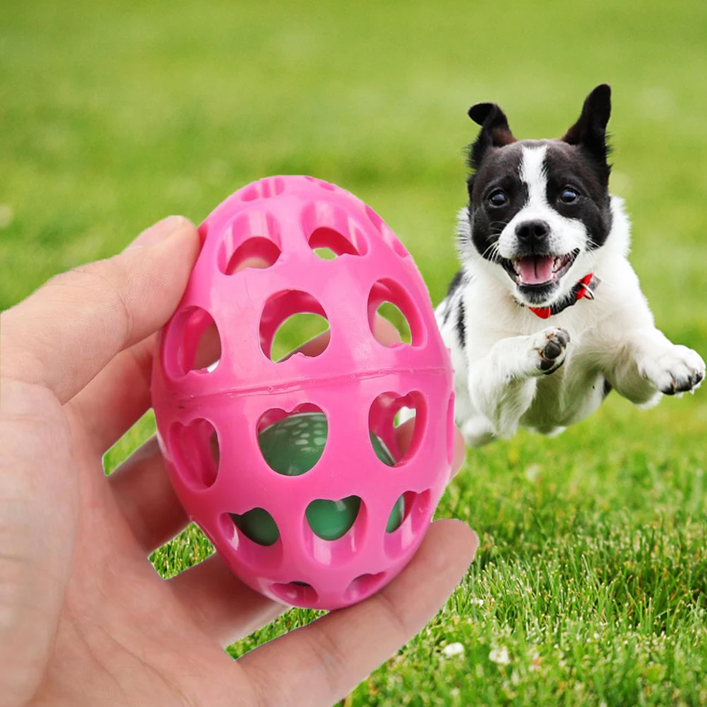

Pet Molar Toy Hollow Rugby Shape Toy Dog Rubber Round Ball Cleaning Tooth Bite Resistant Toys Reduce Tartar And Keep Mouth Fresh