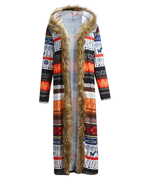 Everkaki Boho меховое плотное пальто, куртки для женщин, зимние шикарные женские свободные винтажные богемные длинные пальто, куртка, верхняя одежда для женщин, новинка