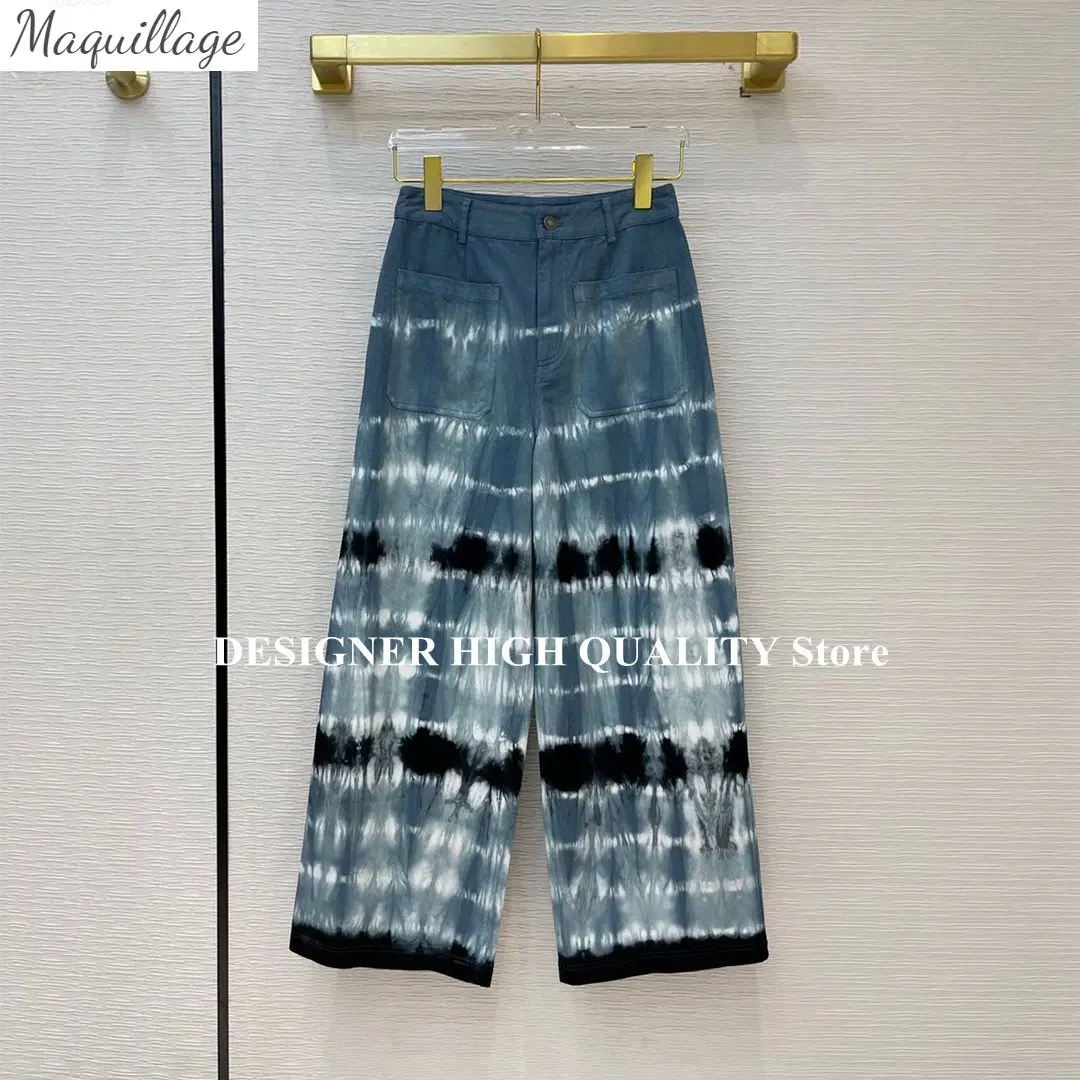 

Женские брюки с широкими штанинами, модельные свободные брюки до щиколотки с градиентным переходом цвета и полосками, 2021