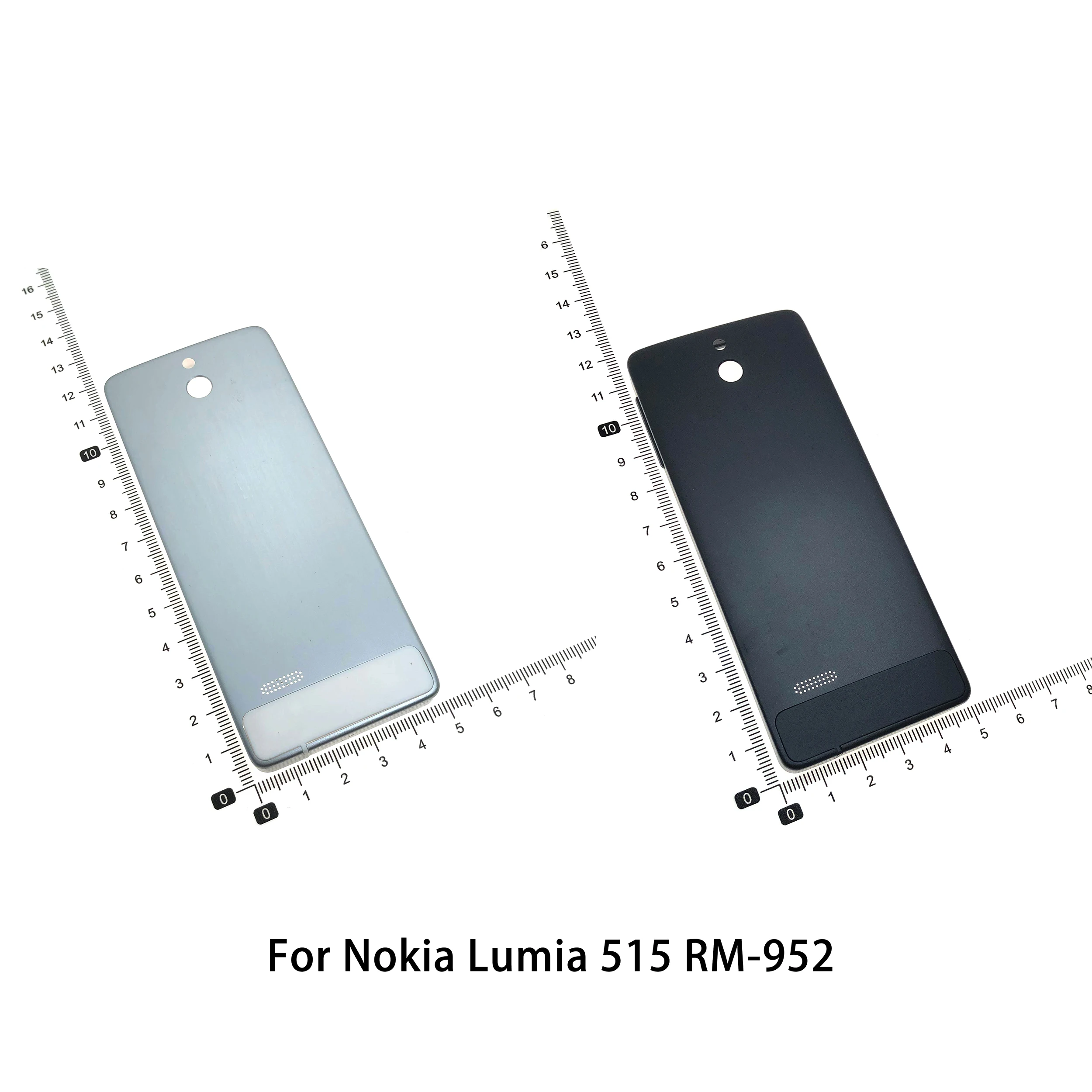

For Nokia Lumia 515 RM-952 Housing Battery Back Cover Rear Door 515 Metal Battery Cover New Metal Rear Case With Side Keys