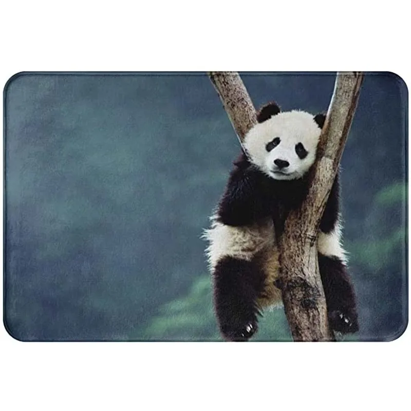 

Cute Panda Door Mat for Entryway, Front Back Doormat Non Slip Entrance Floor Mat