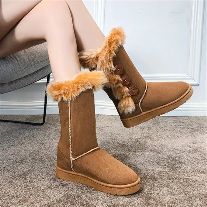 

Large size snow boots women's winter new style plus velvet warm women riding boots fashion casual women's shoes Chelsea boots