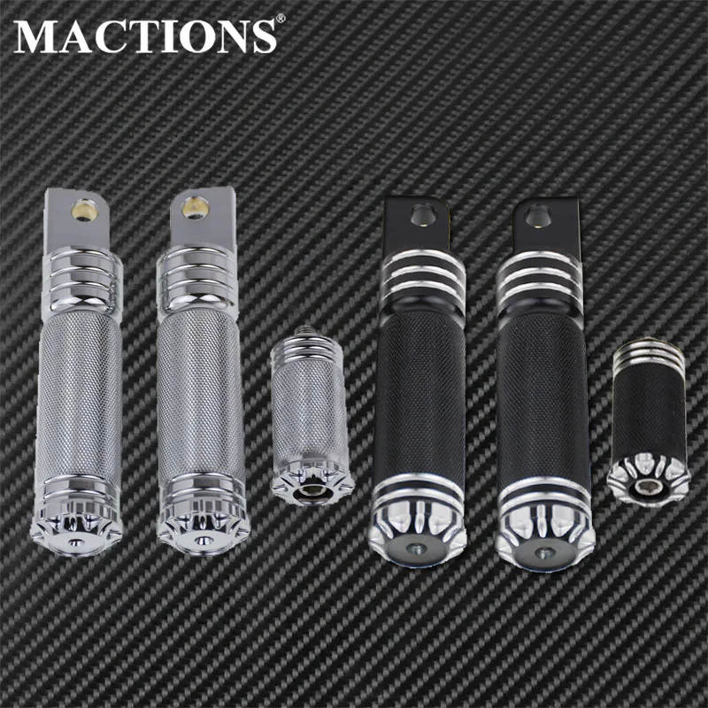 

Motorcycle Foot Rest Pedal Footpeg Shifter Nail Pegs Black/Chrome For Harley Touring Sportster Dyna Softail Road King XL883 1200