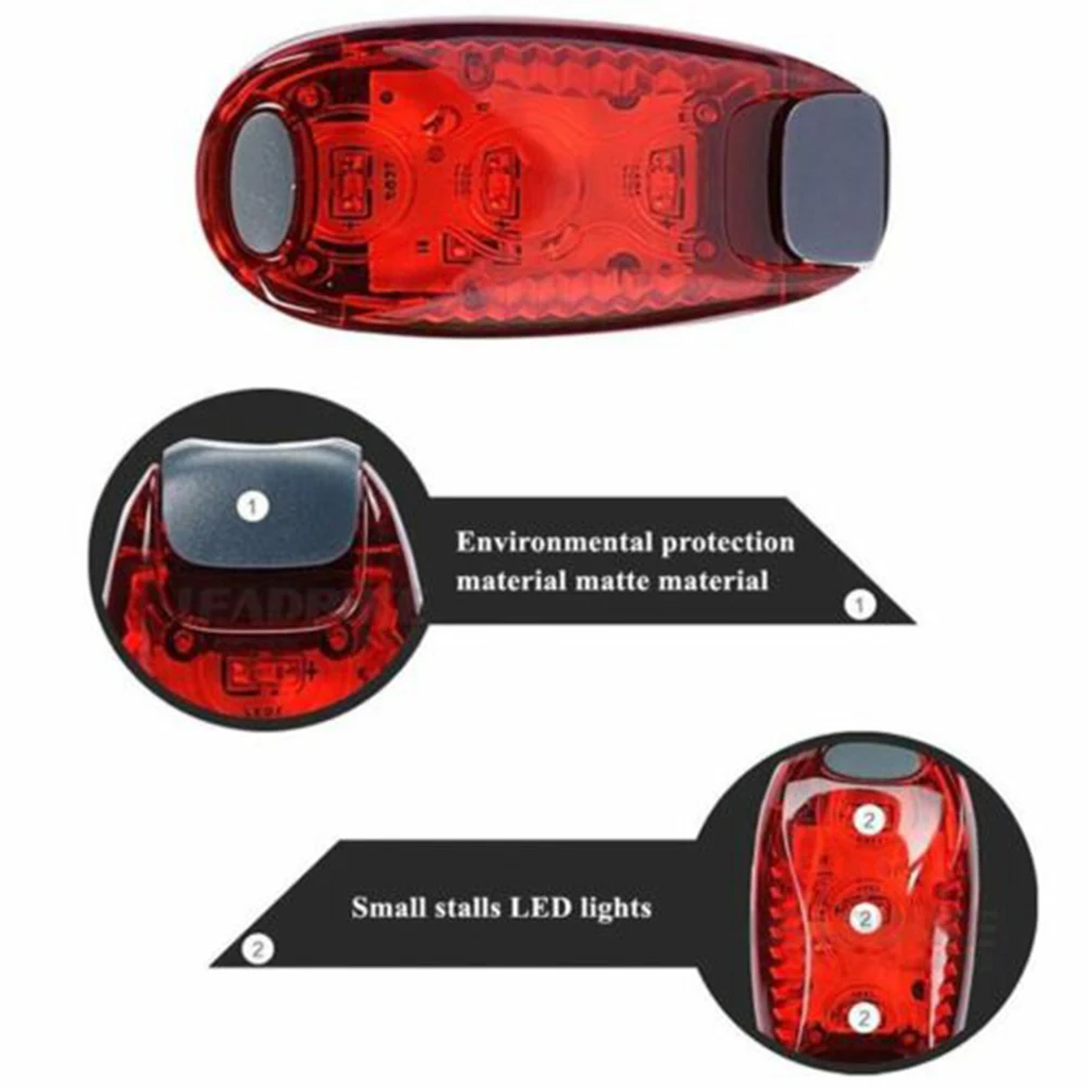 Malam Lari Jogging Keselamatan Peringatan Lampu LED Helm Sepeda Ekor Lampu Belakang