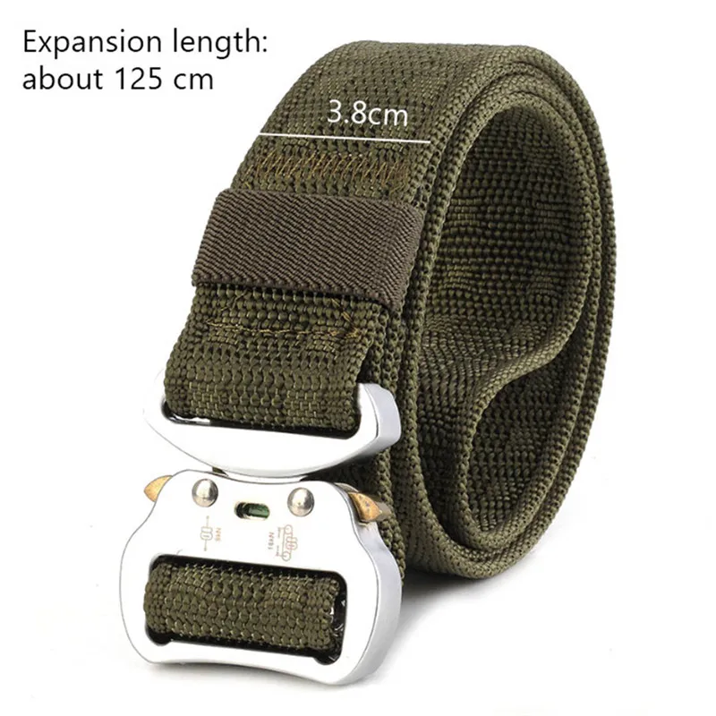 

Fishing Belt Outdoor Tactical Rigger Belt Military Men Belt Nylon Adjustable Heavy Duty Multi-functional Hanging Buckle Durable
