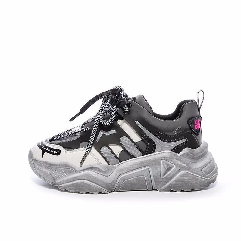 Высококачественные женские кроссовки на платформе женская обувь дышащие