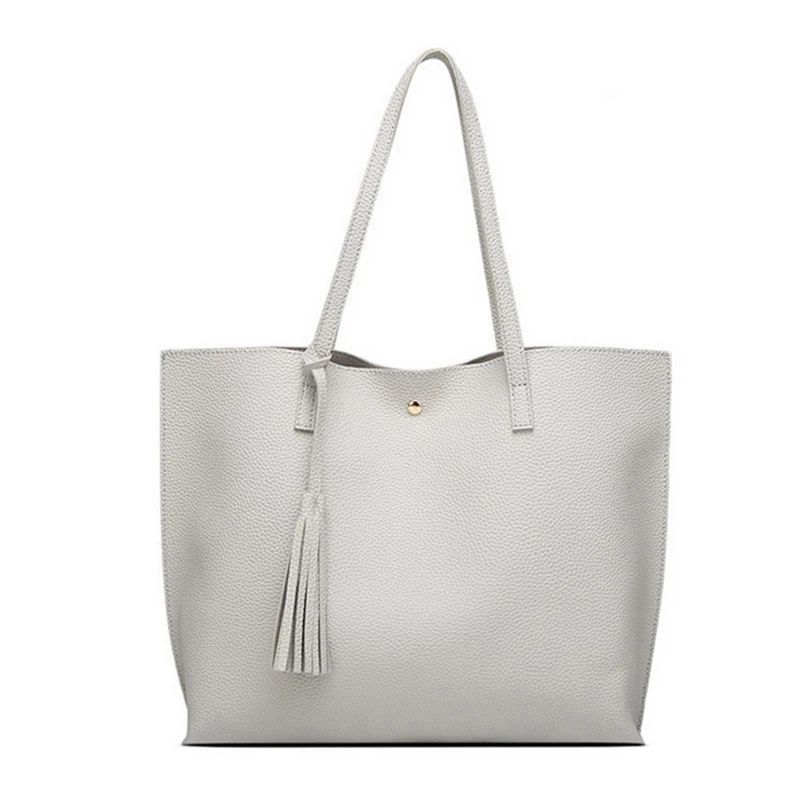 

Women's Shoulder Bag Tote Bag with Tassel Women Handbag Soft Leather Bucket Bag Casual Shoulder Messenger Bag