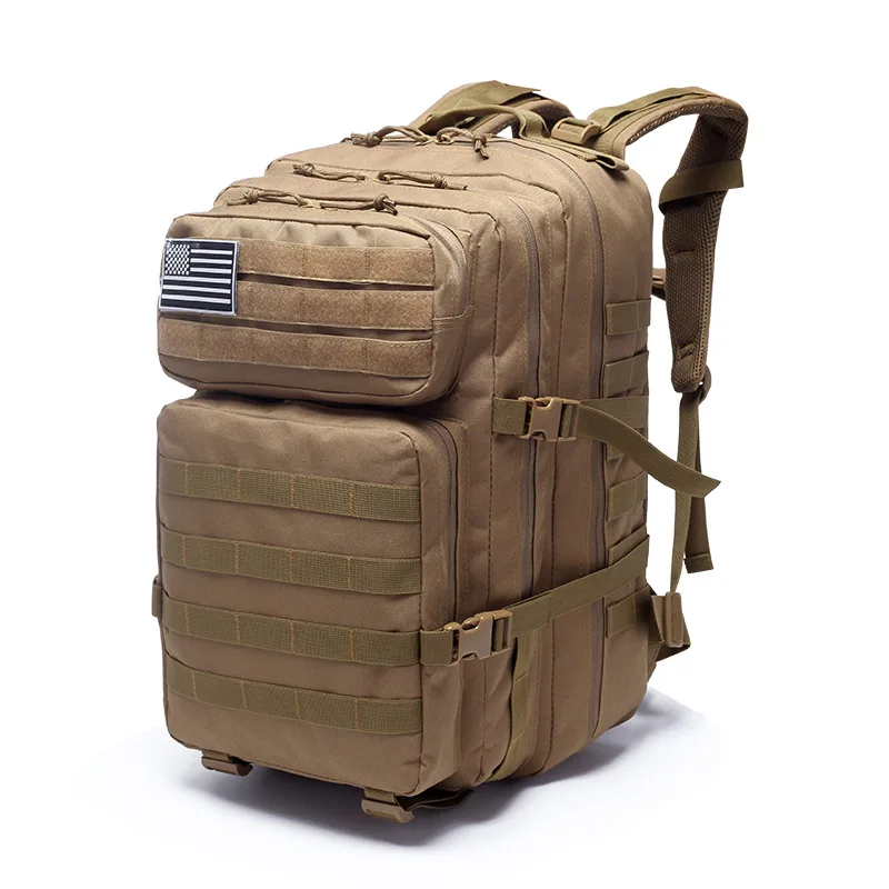 

45L Large Capacity Man Army Tactical Backpacks Military Assault Bags Outdoor 3P EDC Molle Pack For Trekking Camping Hunting Bag