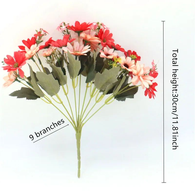 9 веток 25 головок Искусственные цветы ромашки Сделай Сам свадебный домашний