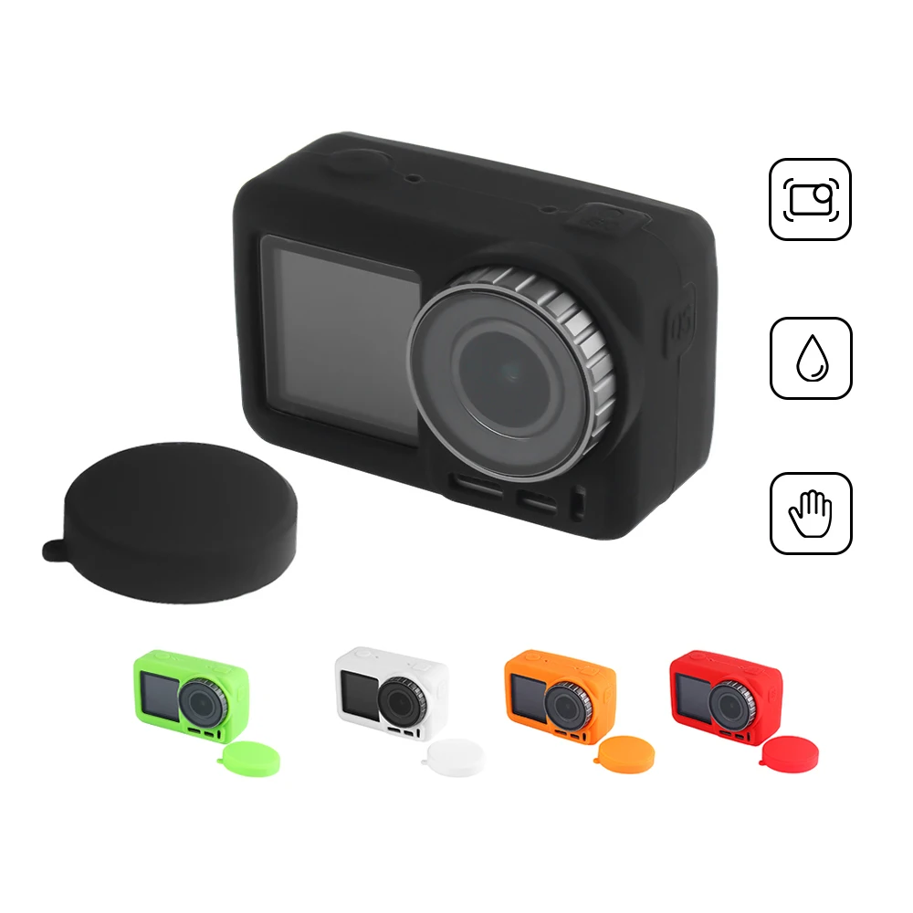 Мини Супер Мягкий силикон защитный чехол и крышка объектива для DJI OSMO экшн