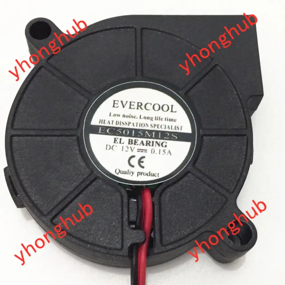 Вентилятор охлаждения сервера EverCool EC5015M12S постоянный ток 12 В 0 15 А 50x50x15 мм 2