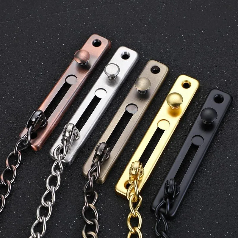

1 Set Hotel Door Stainless Steel Key Anti-theft Chain Push-pull Anti Thickened