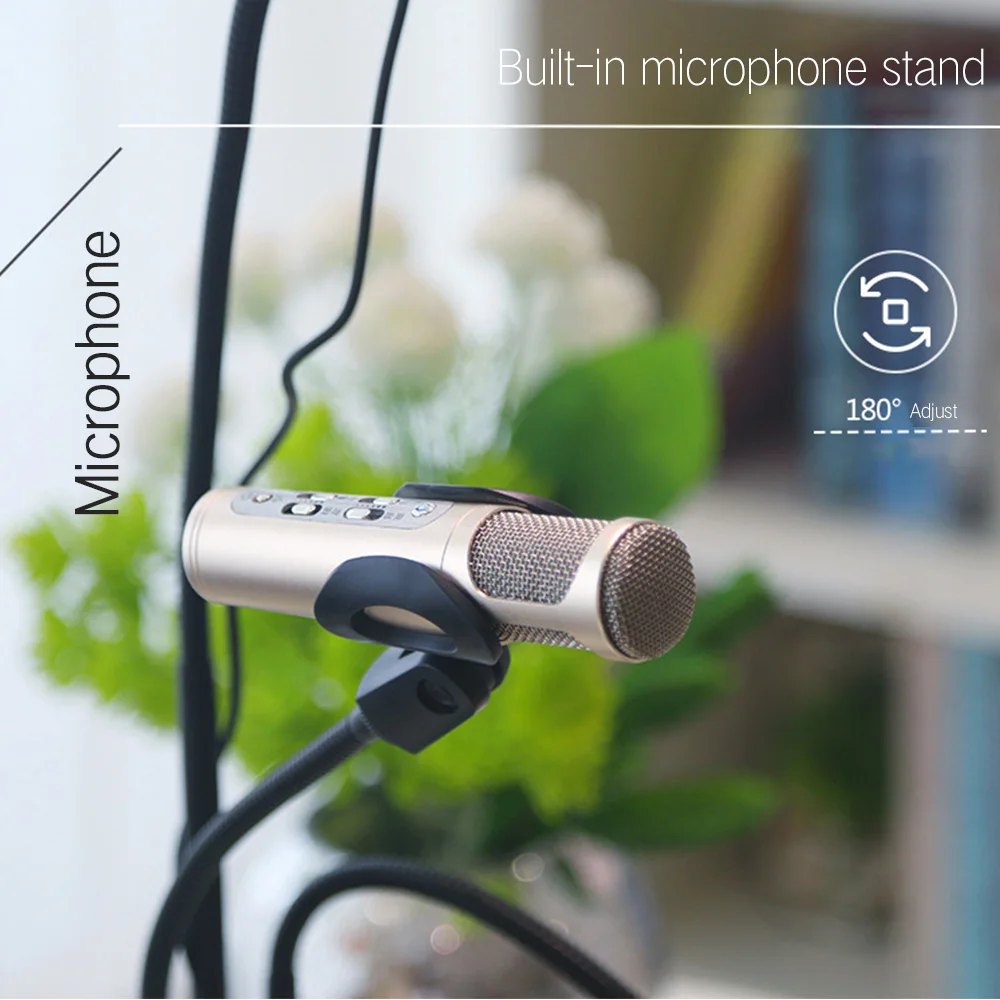 

LED Ring Light Camera Photo Studio Photography Video Makeup Ring Lamp for Youtube VK Selfie with Adjustable Microphone Holder