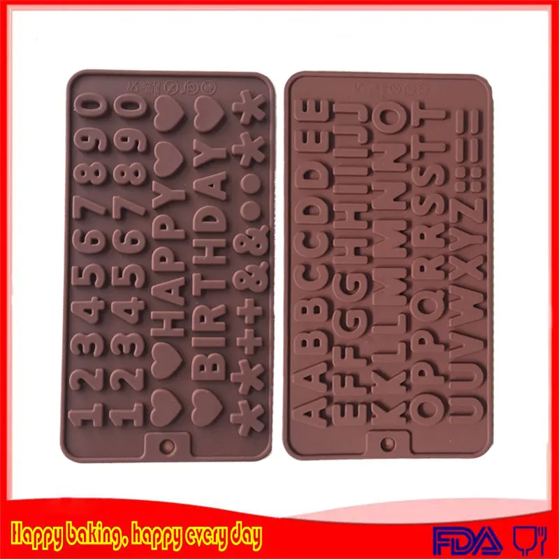 

chocolate letters silicon mould mold biscuit desserts tools fondant pastry cake decor needlework Silicone molds for baking tools