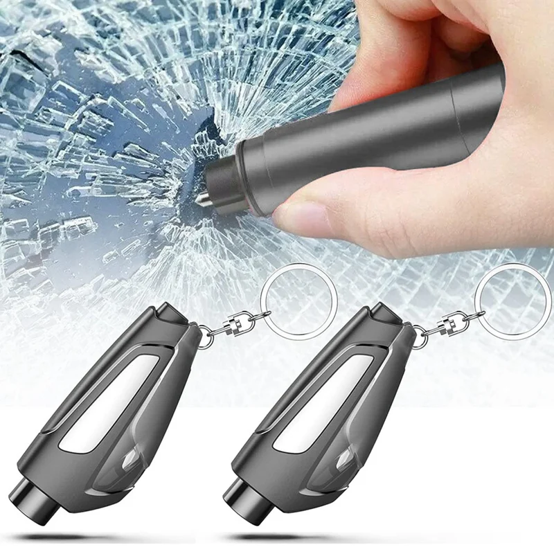

New2Pcs Car Emergency Safety Hammer Broken Window Safety Device Multi-Function Broken Window Escape Hammer