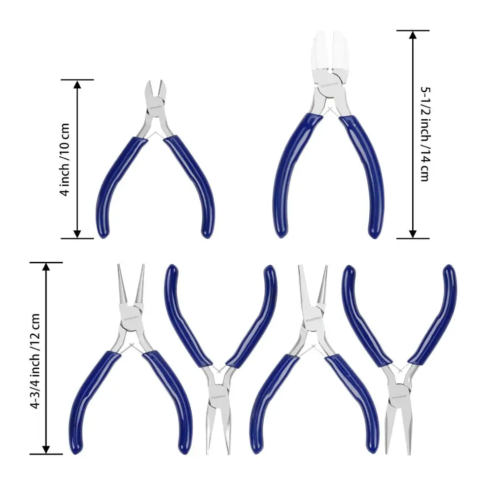 Набор мини-плоскогубцев для ювелирных изделий WORKPRO 7 шт | Инструменты