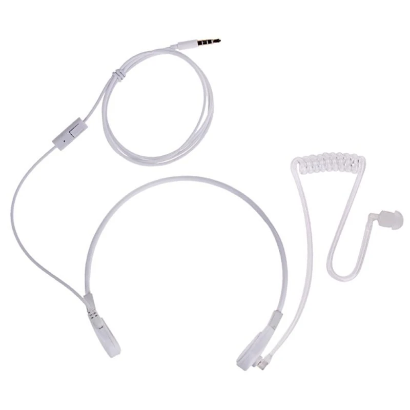 

3.5mm Throat MIC Headset Covert Acoustic Tube FBI Earphone for iPhone Android