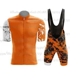 Высокое качество оранжевый костюм ретро воздуха Велоспорт Джерси летний комплект с короткими рукавами, комплект рубашек для велосипеда Maillot гоночный Ropa Ciclismo