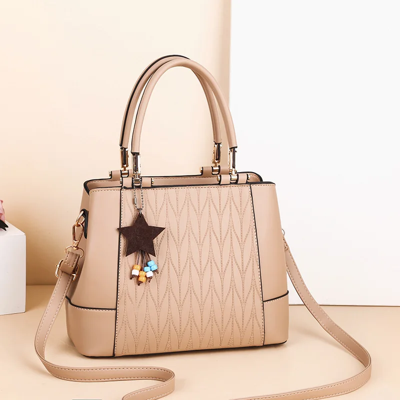 Новинка 2020 женская сумка модная простая в полоску с подвеской виде пентаграммы