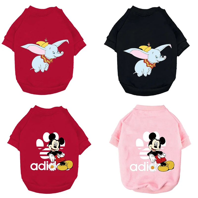 

Одежда для собак Disney, Дамбо, Микки Маус, толстовка для щенка, теплые хлопковые пальто для маленьких и средних собак, чихуахуа