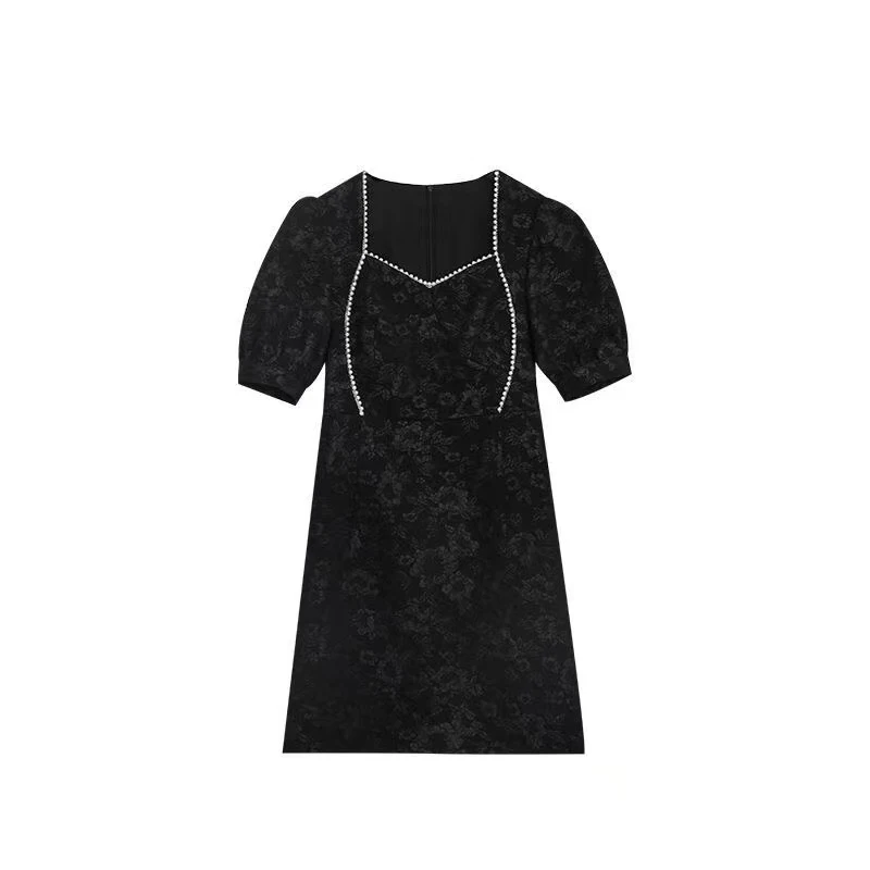 

Vintage Women Bodycon Party Dress Ladies Puff Sleeve Party Dress Female High Waist Short Summer Dress Vestidos