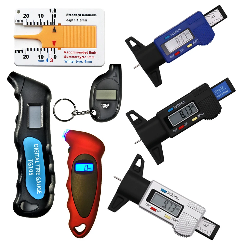 Цифровой Автомобильный манометр TG105 TG101 измеритель толщины шин с ЖК