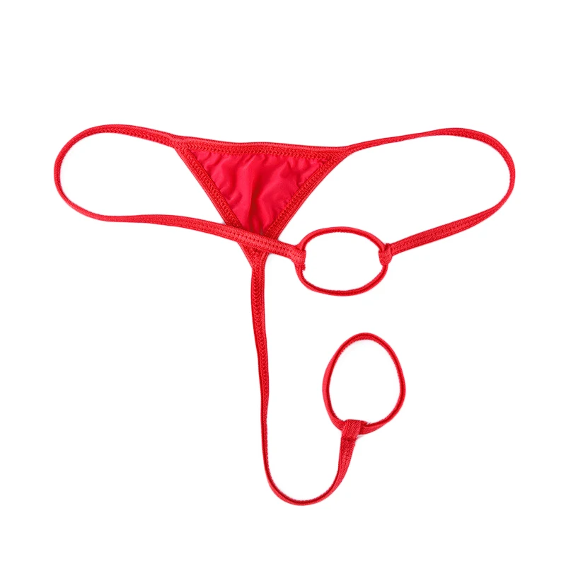 Charming G String Mens Lingerie Gay Pouch Hole Crotchless Open Butt Panties T-Back Thong Homme Sissy Underwear with Penis |
