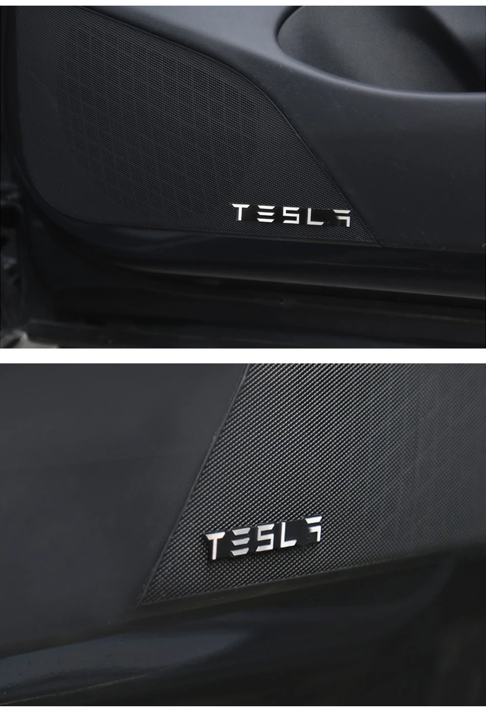 Модификация для Tesla модель 3 4 шт. алюминиевый сплав аудио декоративные наклейки модифицированные аксессуары украшения