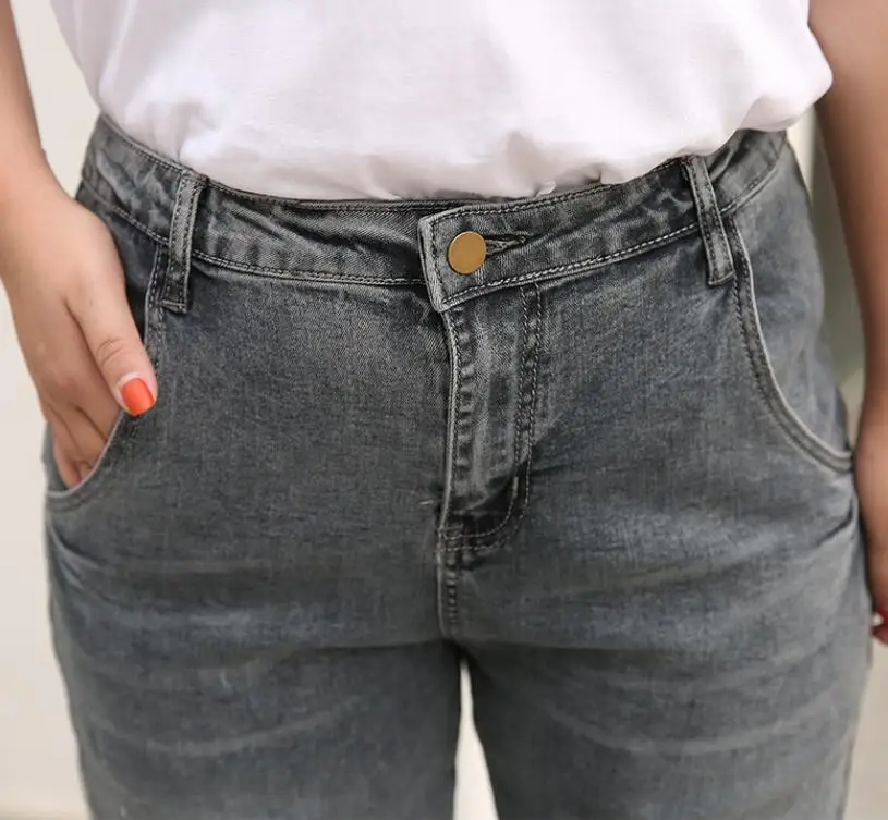 

Plus Size 6XL 7XL 8XL High Waist Jeans For Women Vintage Loose Harem Pants Casual Denim Pants Female Trousers Mujer 2021 w156