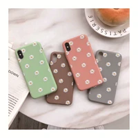 vintage daisy flower phone case for iphone 11 pro max 12 mini xr xs x 8 7 6 plus 5 candy color soft tpu cover coque fundas