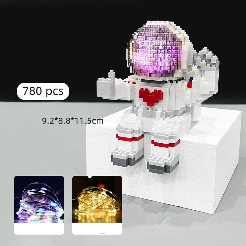 

Light Luxury Creative Micro-particle Puzzle Leisurely Inserting Building Blocks Toy Astronaut Fashion Hot-selling Holiday Gifts