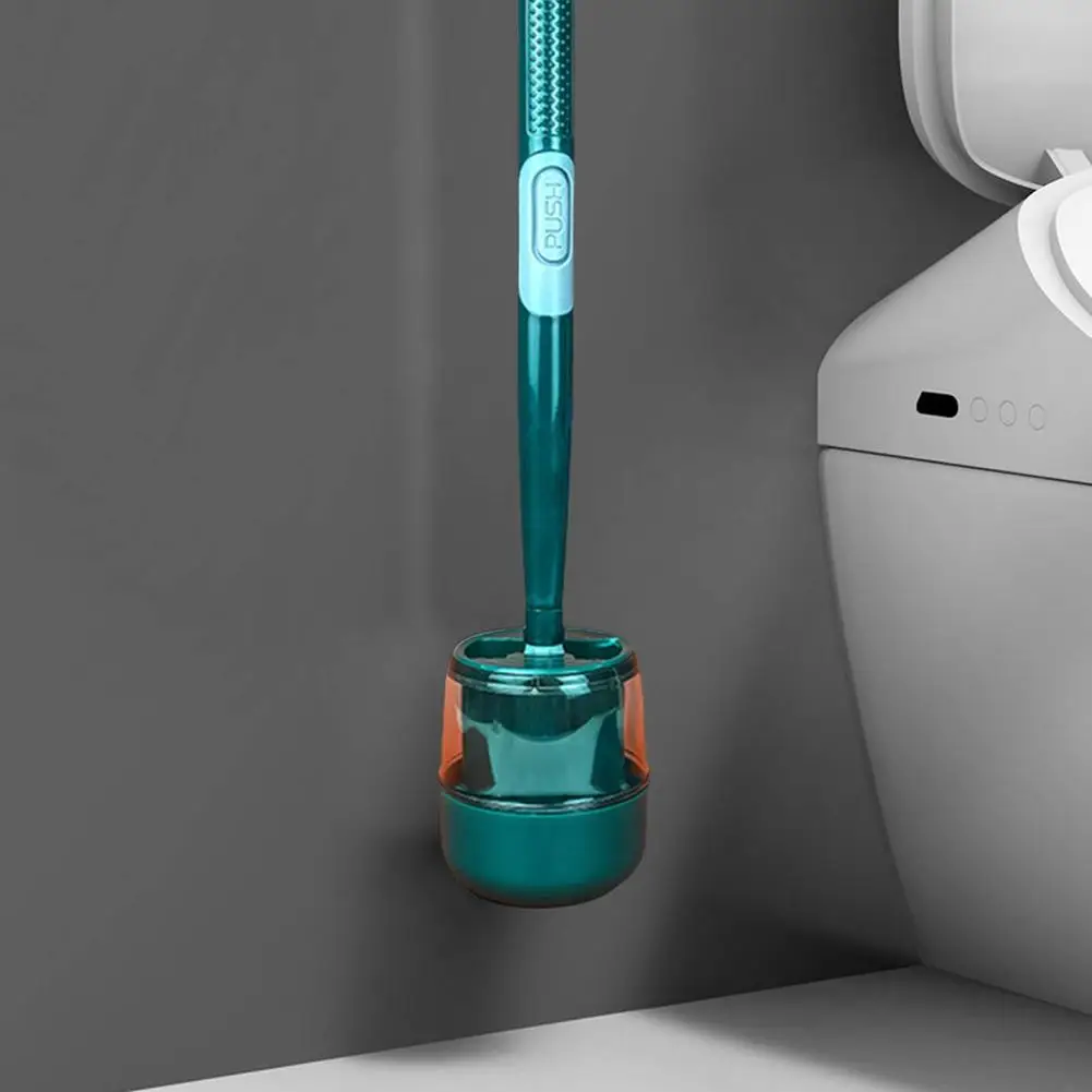 

Гидравлическая силиконовая щетка для унитаза из термопластичной резины с длинной ручкой инструменты для очистки немнущихся углов настенн...